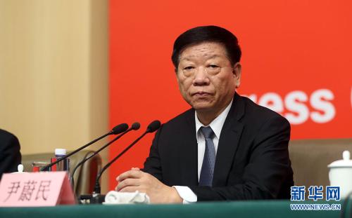 圖為人力資源社會保障部黨組書記、部長尹蔚民。新華網(wǎng) 郝廣鵬攝 圖片來源:新華網(wǎng)